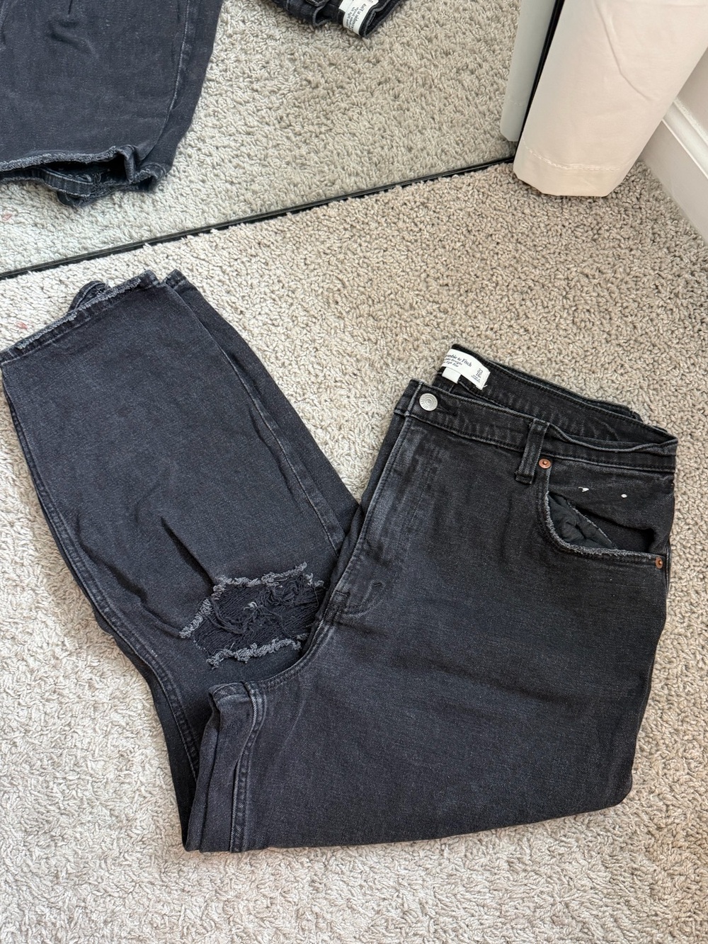 Abercrombie & Fitch The Ankle Straight Ultra High Rise Curve Love 33 16